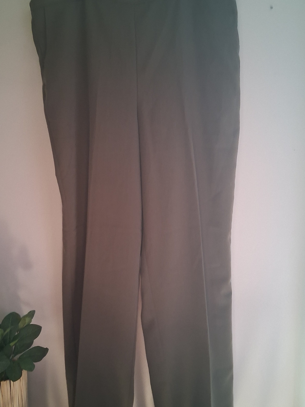 Alfred Dunner Olive Green Men's Dress Pants